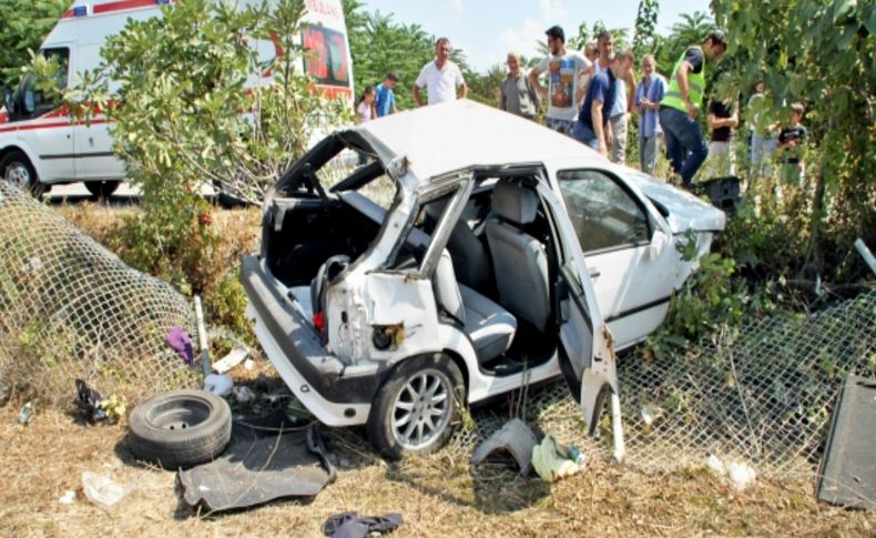 TEM'de takla atan otomobilin sürücüsü yaralandı