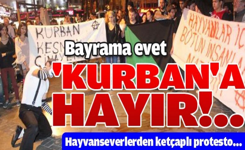 Tiyatro oyunuyla kurbanlık kesimi protesto edildi