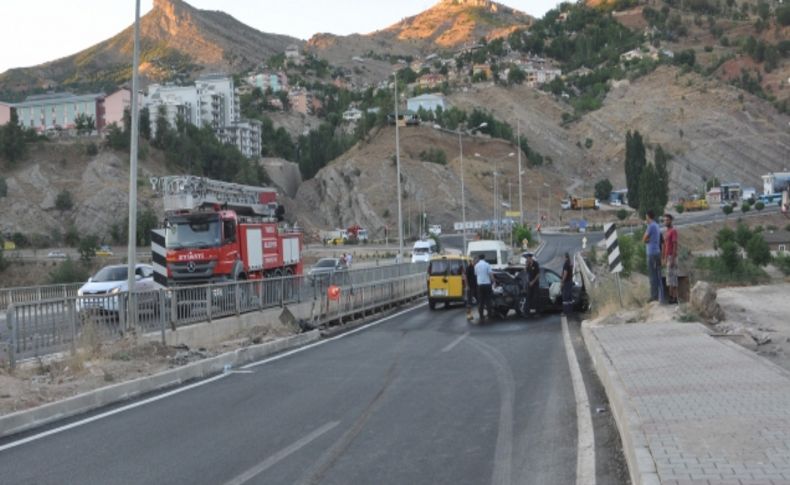 Tunceli’deki trafik kazası Mobese kamerasında