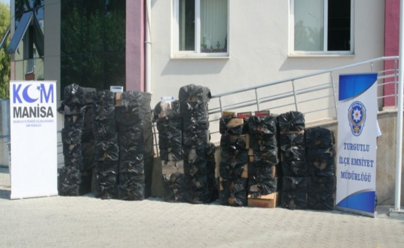 Turgutlu Emniyeti 31 bin paket kaçak sigara ele geçirdi