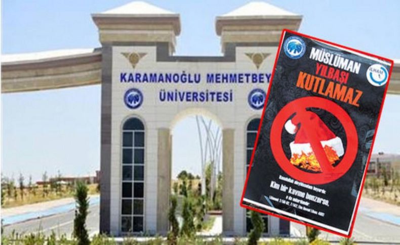 Üniversitede 'Müslüman yılbaşı kutlamaz' afişi