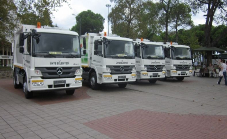 Ünye Belediyesi araç filosuna 4 yeni araç daha katıldı