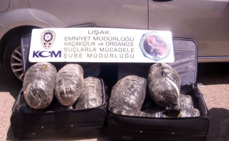 Uşak’ta yaklaşık 63 kg. esrar ele geçirildi