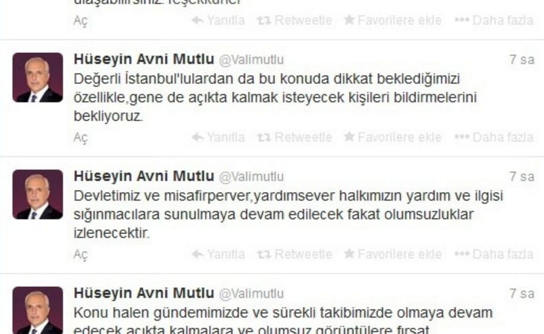 Vali Mutlu’dan 'Suriyeli mülteci' çağrısı