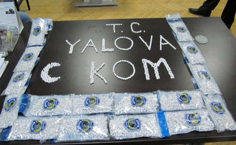 Yalova'da 8 bin 947 adet uyuşturucu hap ele geçirildi