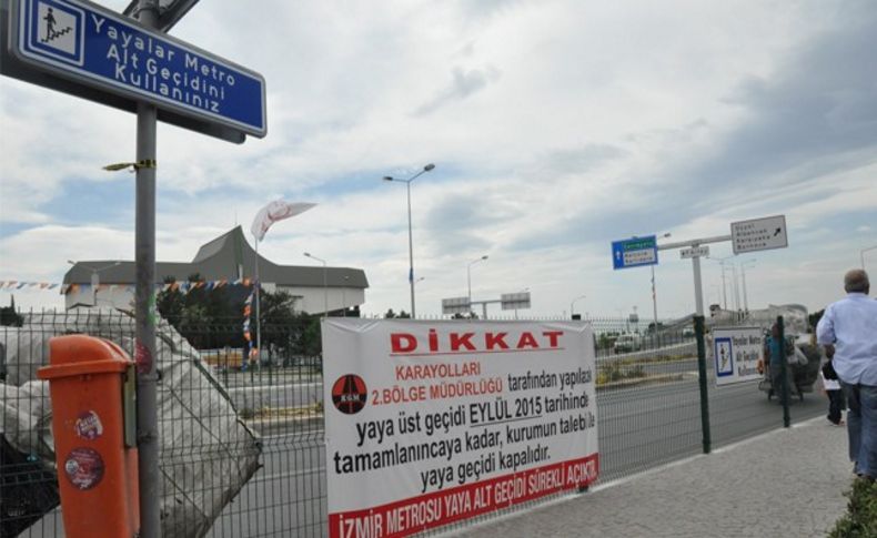 Konak Tüneli üstgeçit krizi bitmek bilmiyor