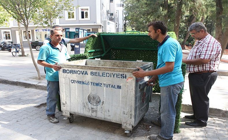 Yeşil konteynerler Bornova’nın sokaklarında