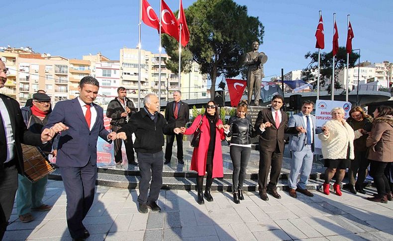 Bayraklı'da yüzde 30'luk zammı böyle kutladılar